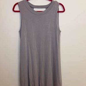 Gray shift dress with pockets